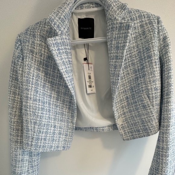 Dynamite Kora  tweed blazer and skirt - Picture 5 of 6